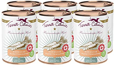Terra Canis Morosche Karottensuppe Hund-Schonkost 6x400 g – ideal bei Magen-Darm-Beschwerden und Verdauungsstörungen, für eine gesunde Darmflora, mit Rohstoffen in 100% Lebensmittelqualität
