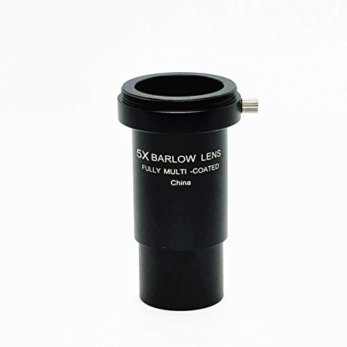 Teleskop Barlow Lens POWERTOOL 5 x 3,2 cm teleskop okular multibelagd metall optiskt glas barlow lins M42 gänga för teleskop okular