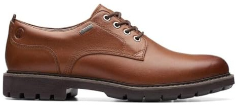 Clarks BatcombetiegtxOxford para Hombre, Piel Negra, 42 EU