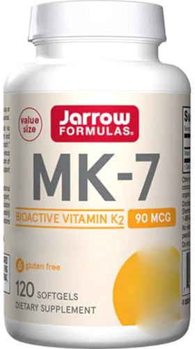 Jarrow Formulas, MK-7, 120 glutenfreie Softgels, 90mcg Vitamin K2 je Dosis, Sojafrei, GMO frei, Geschmacksneutral