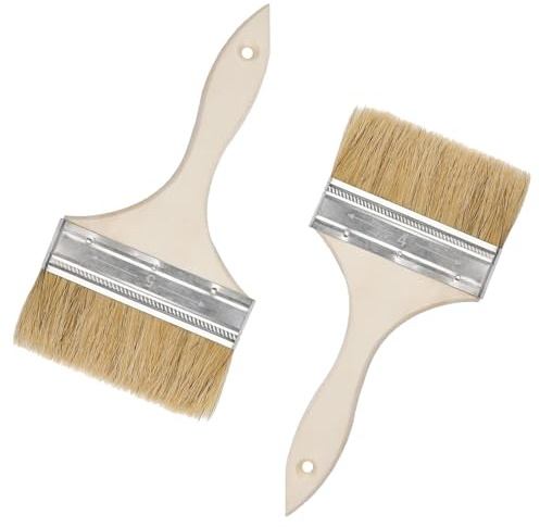 Brochas Pintura Set de 2 Piezas Pinceles Pintura Pared con Mango de Madera Cepillo de Pintura para Paredes Techos Bricolaje en Casa, Ancho 100mm+120mm