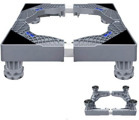 Base de support pour machine à laver, support portable pour laveuse et sécheuse - Support d'appareil mobile,Support de réfrigérateur réglable, socle de machine à laver, base multifonctionnelle pour sè