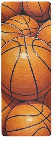 Yoga- und Pilates-Matte mit Cartoon-Motiv, bedruckt, rutschfest, Yoga-Handtuch mit Tasche zum Tragen, 180,3 x 66 cm