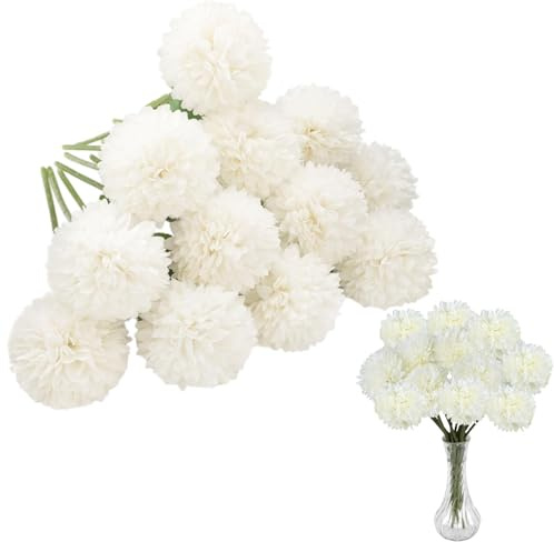 Nucalt 12 Piezas de Flores de Hortensias Artificiales de 30 cm, Flores de Hortensias Artificiales, para Decoración del Jardín del Hogar, Ramo de Boda, Arreglo Floral, Centro de Mesa