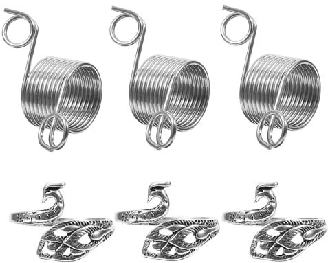 TOYANDONA 6pezzi Anello per Maglia in Metallo Guida per Filato per Forma Mista e Spirale Leggero e Compatto per Crochet e Fai da Te Stile Casuale