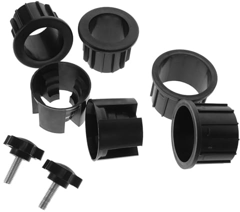 NIYANGLE Support de Parasol de Terrasse en Fer Robuste 8 Pièces, Capuchons et Vis pour Pied de Parapluie, Accessoires pour Parasol D'extérieur, Fixation pour Jardin, Camping et Plage