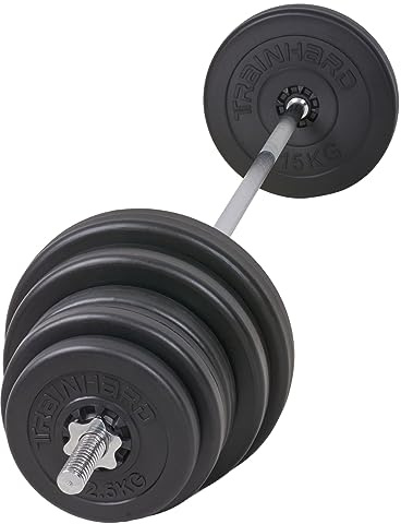 25 kg – 110 kg bilanciere set bilanciere set bilanciere manubrio con pesi dischi per sollevamento pesi e bankdruecken