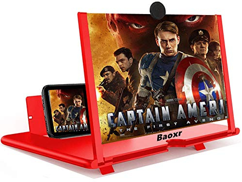 3D Screen Magnifier 12-inch HD Mobile Smartphone Video Magnifier Support X / 8/8 Plus / 7/7 Plus / 6 / 6s / 6 Plus / 6s Plus and All Other Smartphones