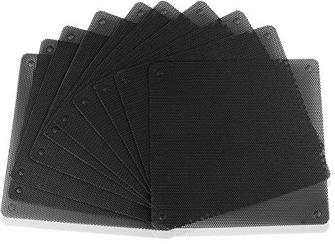 euroharry Lüfterabdeckung mit Ultra-feinem Staubfilter Computer PC Lüfter Feinstaubfilter 120mm/140mm Gehäuselüfter Mesh 10Stück (10x 140 * 140mm, Schwarz)