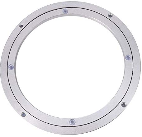 Lazy Susan Skivspelare, Round Heavy Duty Aluminium Alloy Skivspelare Matbord Roterande Platt för Restaurang Tårtdekorationer TV-ställ (10 tum x H 8,5 mm)