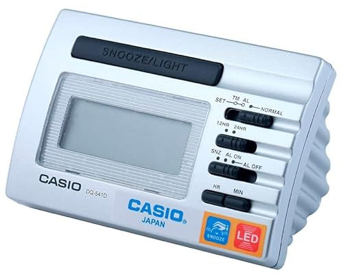 Despertador Digital Casio DQ-541D-8RDF Digital para Unisex Color Gris Extragrande