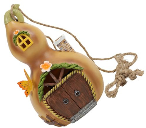 Milisten Figurine De Maison De Courge Solaire Lampe De Jardin Solaire Décoration De Maison De Courge En Résine Éclairage Paysager Lampe De Jardin Solaire Facile À Déplacer