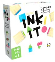 Ink IT – Kooperativt brädspel – från 2 till 8 spelare – kreativitet och fantasi – från 7 år, humörspel – Bankiiiz Blackrock Games, röd, blå, grön, gul