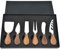 GXIQYL 6 PCS Cheese Knife Set, Cheese Knives Cutter Fork Spreader Wood Handle Stainless Steel Slicer Board Charcuterie Tools Set of 6 Cheese Knife Gift Set