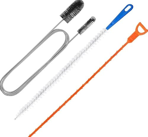 YOURKAY 3 Pezzi Stura Lavandini e Scarichi, Stura Doccia, Stura Tubi di Scarico, Set Di Scovolini Professionali, Sturafili Multiuso per Cucina, Bagno, Vasca, Doccia e Lavandino