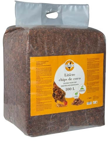 horizont Litière en Coco 100 l grossière | biodégradable et compostable, copeaux de Coco pour volailles, Petits Animaux, litière pour Petits Animaux, Fond de Terrarium