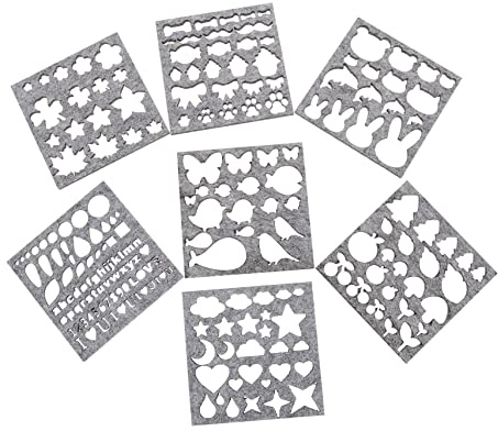 DOITOOL 7piezas Plantilla De Fieltro De Aguja Para Bricolaje Molde Para Fieltro Bordado y Apliques