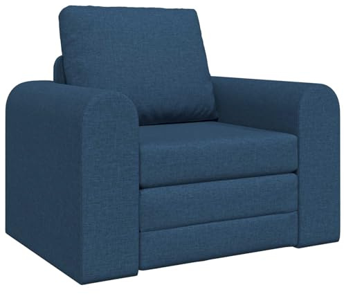vidaXL Soffsäng Blå 98 x 71 x 83 cm tyg, Stilig Vardagsrum, Modern Sammet Soffbädd, Mångsidig Sittlösning, Funktionell Soffbädd, Utrymmesbesparande Lounger, Gäst