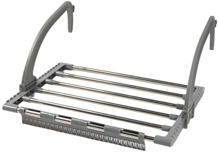 Clarsen® Heizkörper Wäschetrockner ausziehbar – Balkonwäschetrockner & Wäscheständer – Ideal für Heizkörper, Balkon & Badewanne – bis zu 4,5 m Trockenleine – Stabil & platzsparend – Inkl. Sockenclip