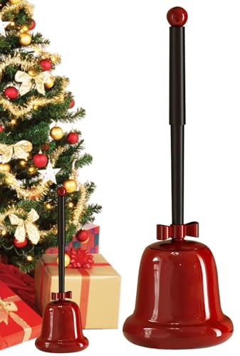 Cepillo de inodoro,Cepillo de inodoro de baño - Limpieza profunda Accesorios de baño Diseño de reloj de Navidad