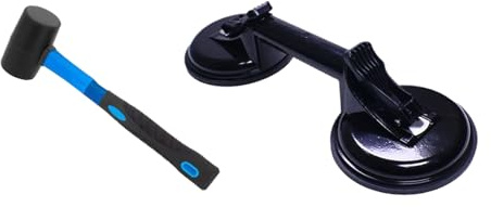 Tuxuseo Vuoto Per Vetro,Doppio Sollevatore A Vuoto Per Piastrelle E Carichi Pesanti - Dispositivo Di Sollevamento Di Pavimento Antigraffio Per Piastre