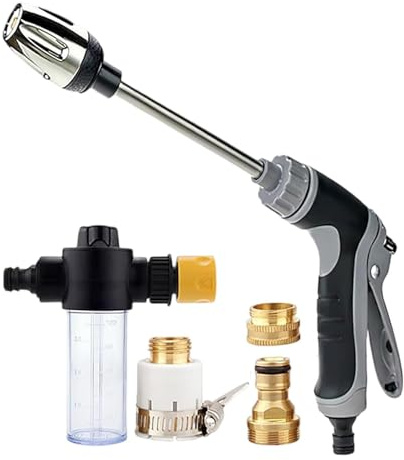 Power Washer - Pressure Washer, Power High-Pressure Cleaner for Every Garden Hose, Easy Installation with Joints and Foam Jug for Garden, Outdoor, Car Washing