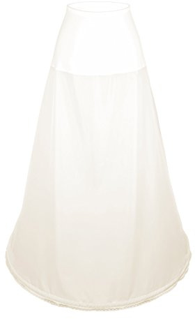 Flora 1 Hoop Lycra Ceinture Jupon de mariée Mariage/de Bal Jupe, Mince Complet (EU 44-50, Ivoire)