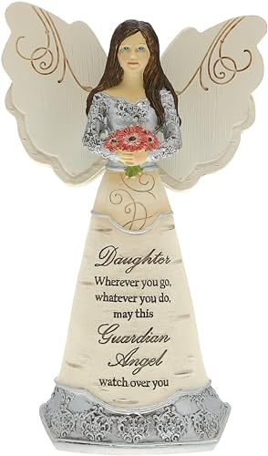 Pavilion Gift Company Elements - Grandmother Guardian Angel Figurine 6 Inch, Solid, Pink
