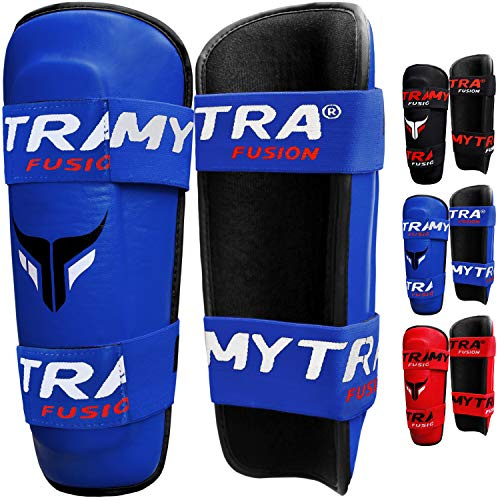 Mytra Fusion Shin Pad benskydd shin skydd spark boxning träning skydd & träning BLÅ L/X-L