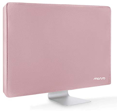 MOSISO Monitor Dust Cover 22, 23, 24, 25 inch Anti-Static Dustproof LCD/LED/HD Panel Case Computer Screen Protective Sleeve Compatible with iMac 24, 22-25 inch PC, Desktop and TV, Pink