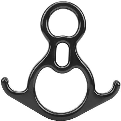Keenso Yoga 8 Descender Multifunzione Yoga Belay Rappel Equipment per la Discesa, la Discesa in Corda Doppia, l'assicurazione