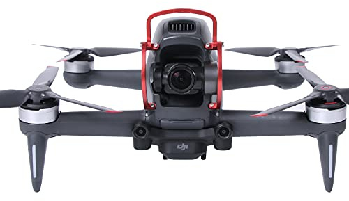 Fututech aluminiumlegering, stötfångare för DJI FPV skyddsstång Gimbal Protector Kameraobjektiv anti-chock lätt hållbar drönare tillbehör (svart)