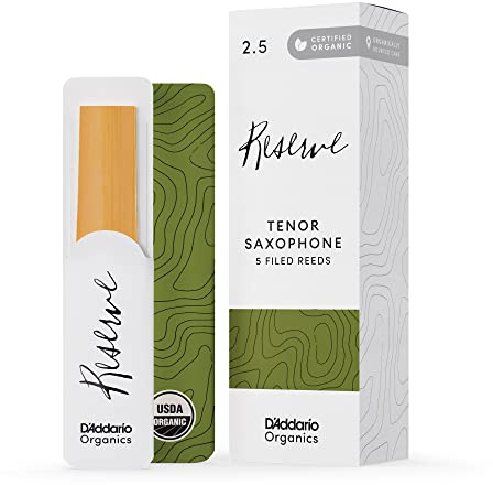 D'Addario Organic Reserve Tenor Ance per Sassofono - Ance per Sax - La prima e unica Ancia Biologica - 2.5 La Forza, 10 Pacchetto