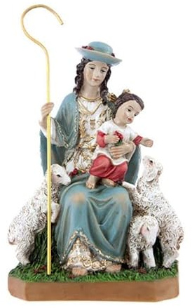 Gudomlig figur herde Handmålad harts 15 cm