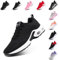 Hitmars Laufschuhe Damen Sportschuhe Turnschuhe Atmungsaktiv Luftpolster rutschfeste Leichtgewichts Straßenlaufschuhe Sneaker Joggingschuhe Walkingschuhe Fitness Schuhe Schwarz EU 38