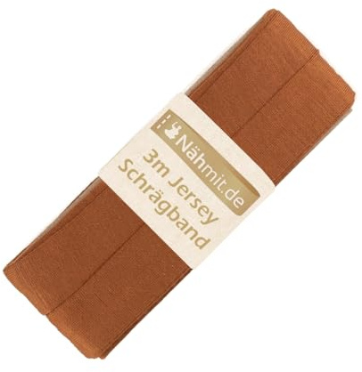 Nähmit - Nastro sbieco Jersey – Nastro elastico prepiegato, 3 metri x 20 mm