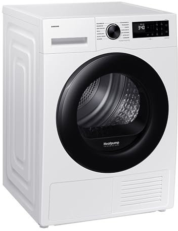 Samsung DV91DG52A0AEEG Wärmepumpentrockner, 9 kg, EEK: C, AI Wäschetrockner mit WiFi-SmartThings-App, LED-Display, Hygiene-Programm, Air Refresh, Knitterschutz, Weiß