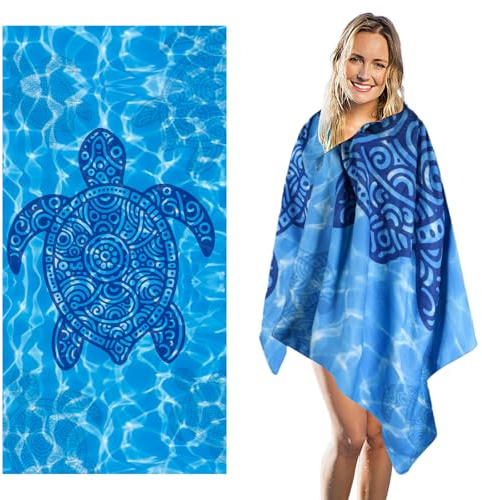 Lociban Serviette de Plage en Microfibre 180 * 90cm, Drap de Plage Anti Sable, Serviette Microfibre Séchage Rapide, Serviette de Voyage Unilatéral pour Voyages, Piscine, Natation, Yoga, Sauna