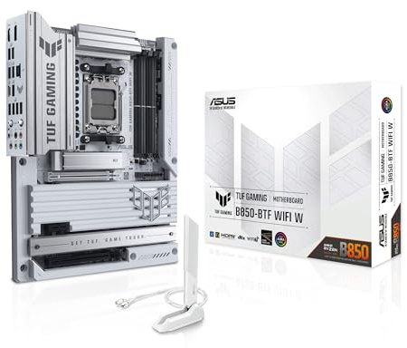 Asus TUF GAMING B850-BTF WIFI W, AMD B850, AM5, ATX, 4 DDR5, HDMI, DP, Wi-Fi 7, 2.5G LAN, 3x M.2 *Requires a BTF Compatible Chassis*