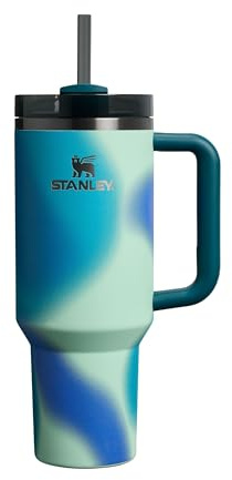 STANLEY Quencher H2.0 FlowState Tumbler 1.2L - Termo Conserva el Frío 11 Horas - Helada Durante 48 Horas - Botella Agua Acero Inoxidable - Taza Termica - Vaso Termico Sin BPA - Coastal Teal Motion
