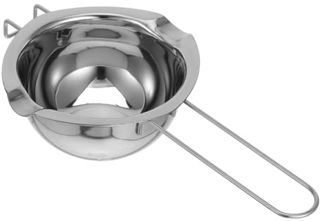 TOYZFRIENDY Olla para Derretir Acero Inoxidable con Mango Resistente al Calor Fácil de Limpiar para Chocolate Cera Natural Mantequilla y Jabón Apta para Hacer Velas y Repostería