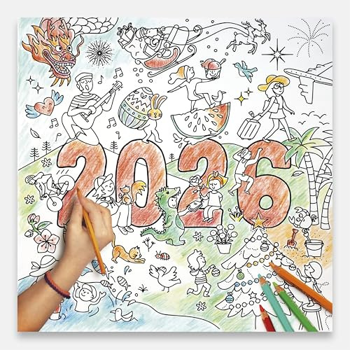 Calendario para colorear 2026