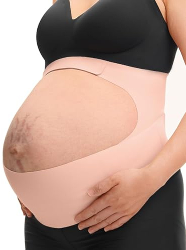 momcozy Faja Embarazada sin Costuras CozySupport, Faja Embarazadas Ergonómica de Tejido Transpirable, Cinturón Embarazo con Soporte para Abdomen, Espalda y Cintura