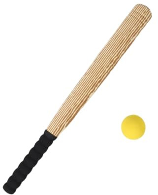 rongweiwang Roligt sportbasebollträ och bollset, övning, förbättrar färdigheter, lättviktiga barn, barn njuter av basebollträ, bollsetet är tillverkat av EVA för, barnträning, Loggfärg, 21 tum