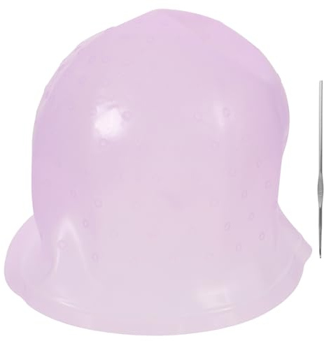 WEKADRIN Gorro de Silicona para Teñir Cabello Profesional Reutilizable Elástico Talla Única con Ganchos para Mechas Peluquería Uso en Salón y Hogar Color Aleatorio