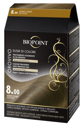 Biopoint Orovivo - Elisir di Colore, Set Tinta Capelli in Olio Senza Ammoniaca, Azione Nutriente e Illuminante, Dona un Colore Intenso e Brillante, 142 ml