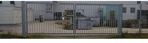 2-flügeliges Doppeltor Gartentor Einfahrtstor Industrietor Verzinkt 700 x 200cm inkl. Pfosten