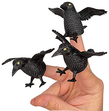 3 Pack Finger Crows Finger Puppets