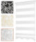 Bailena® Doppelrollo Klemmfix ohne Bohren - 4in1 Duo Rollo mit Muster Weiß Silber Glitzernd 140x200cm - Ranken & Blumen Motiv Doppelrollo mit Perlen - Gardinen Rollos für Fenster & Tür