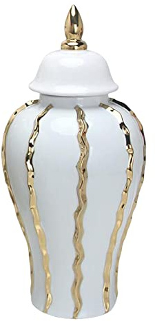 MagiDeal Vaso di in Porcellana Vaso di Fiori in Ceramica Vaso di stoccaggio Accessori Decorativi Vaso per Tempio Coperchio per Collezione